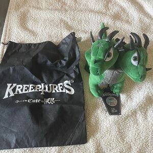 Killstar Kreeptures Coffin Tag with Holographic Sticker - Black, Holographic